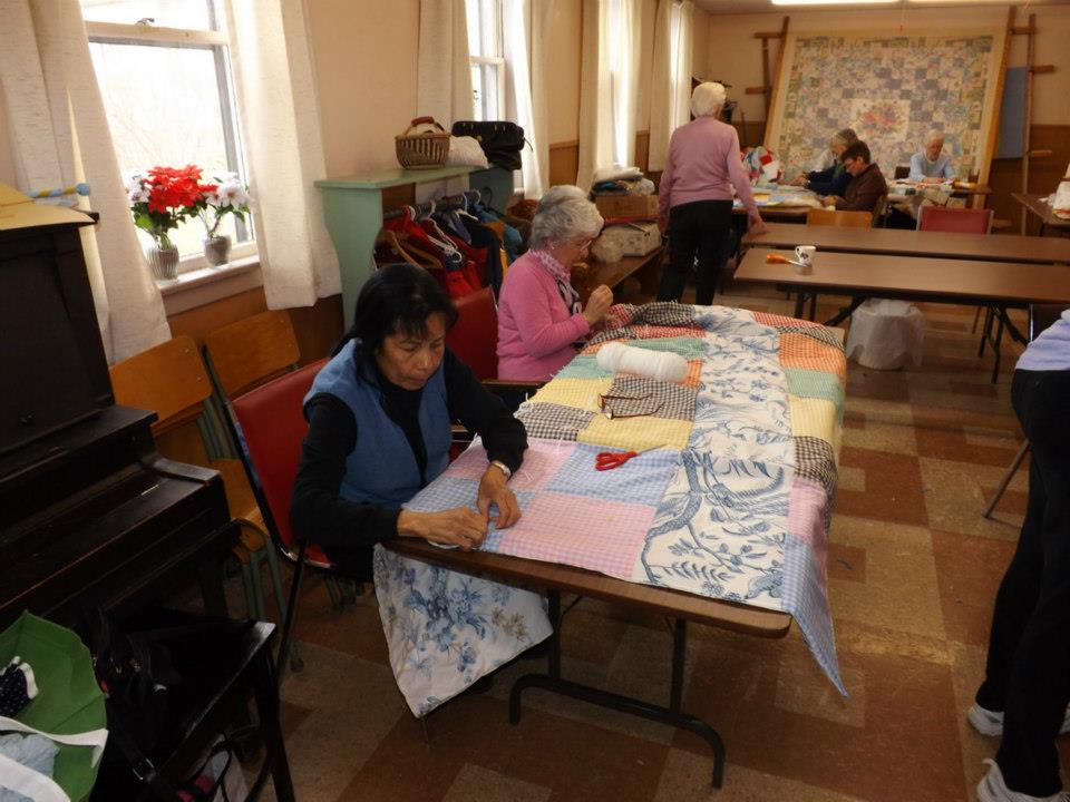Congregation gathering at Zion United Church Kingston